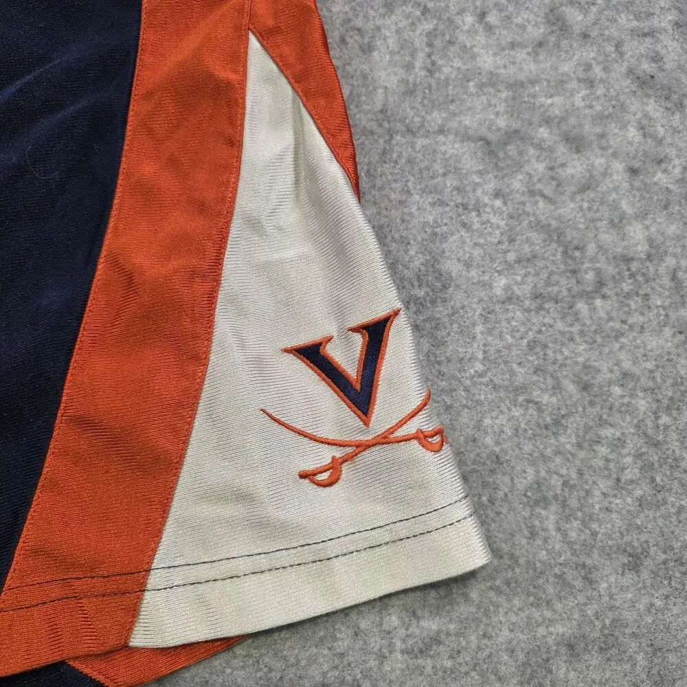 VTG Virginia Cavaliers Shorts Mens Medium Blue NCAA Basketball Nike Orange White